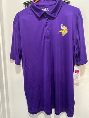 Men's Purple Minnesota Vikings Polo Shirt - (359) (Red 77)